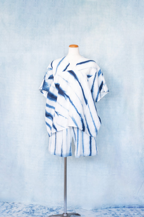 琉球藍 PONCHO TOPS