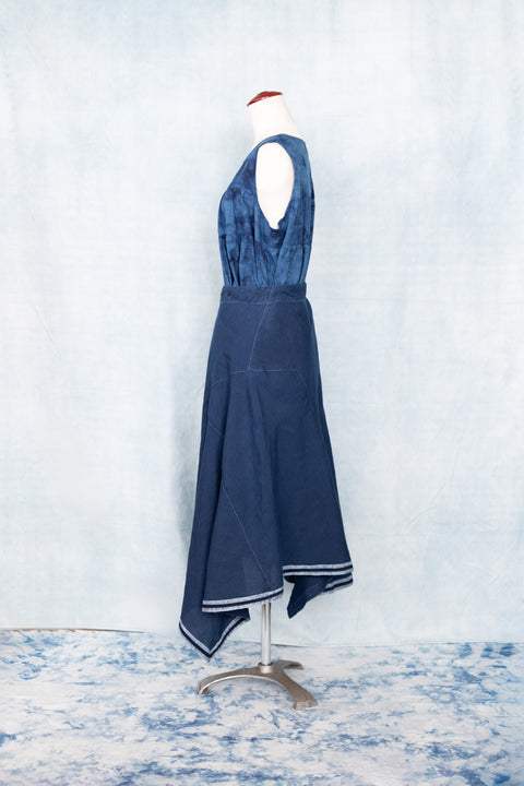 琉球藍 巻きスカート