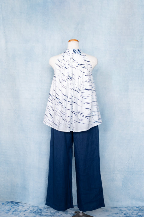 琉球藍 HALTER NECK TOPS
