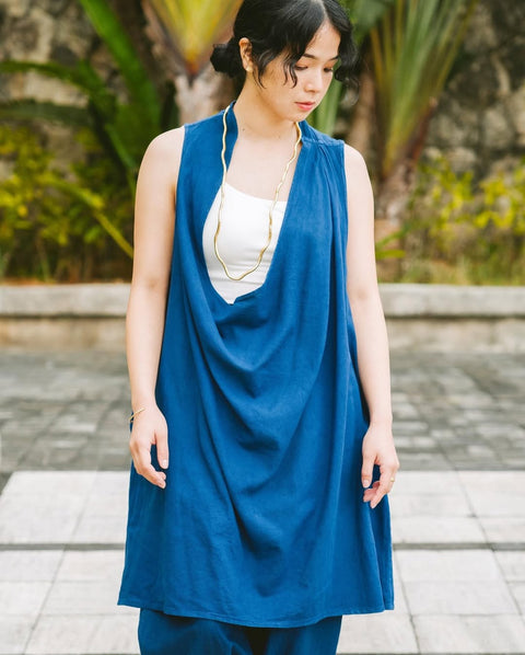 Big tuck onepiece (琉球藍)